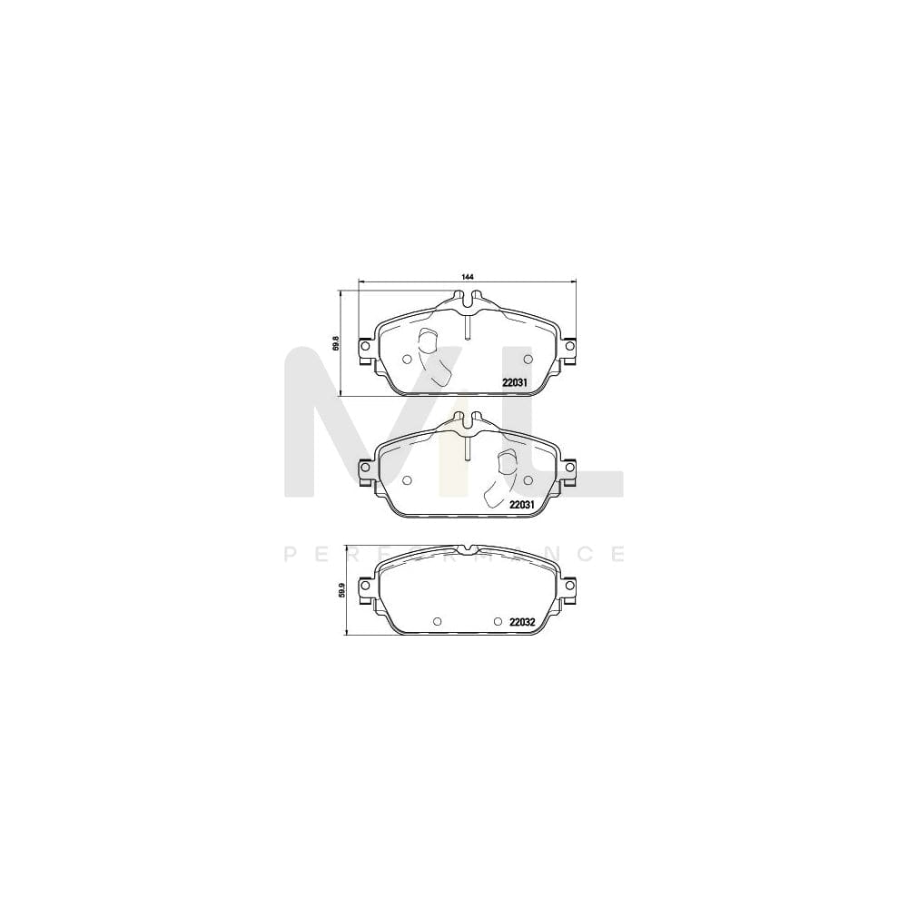 Hella 8DB 355 021-541 Brake Pad Set Prepared For Wear Indicator