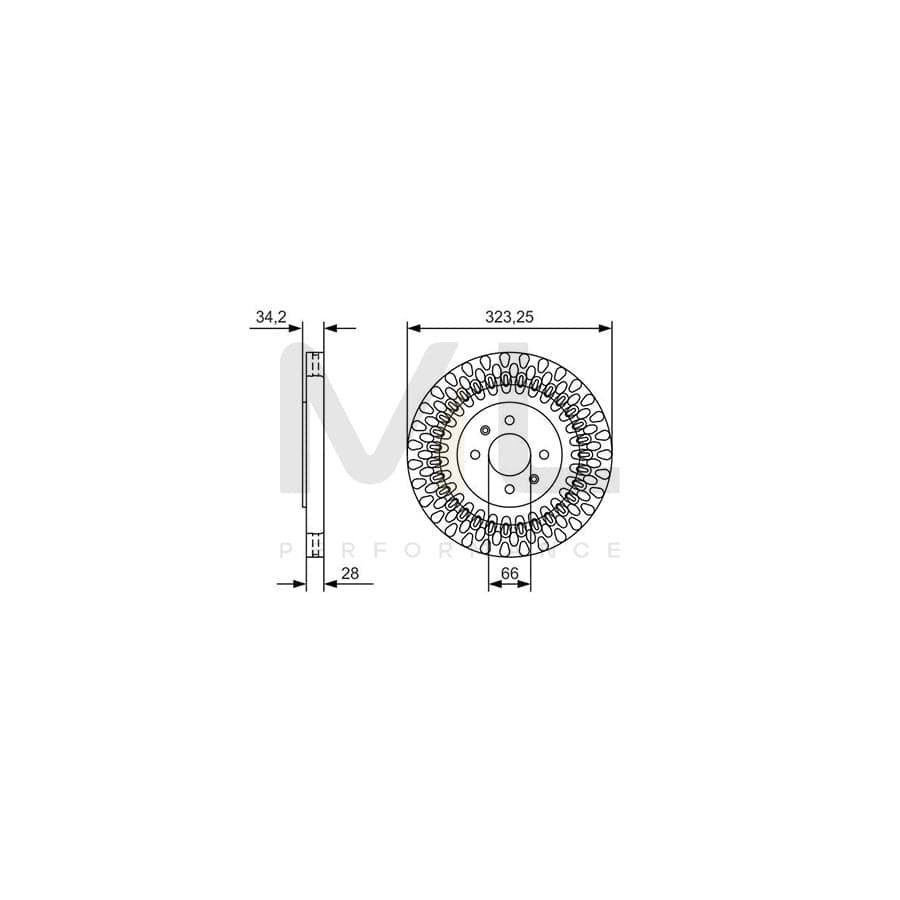 BOSCH 0 986 479 A90 Brake Disc Vented, Coated, High-carbon | ML Performance Car Parts