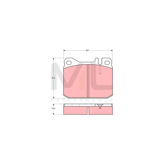 TRW Gdb1103 Brake Pad Set For Vw Lt Prepared For Wear Indicator | ML Performance Car Parts