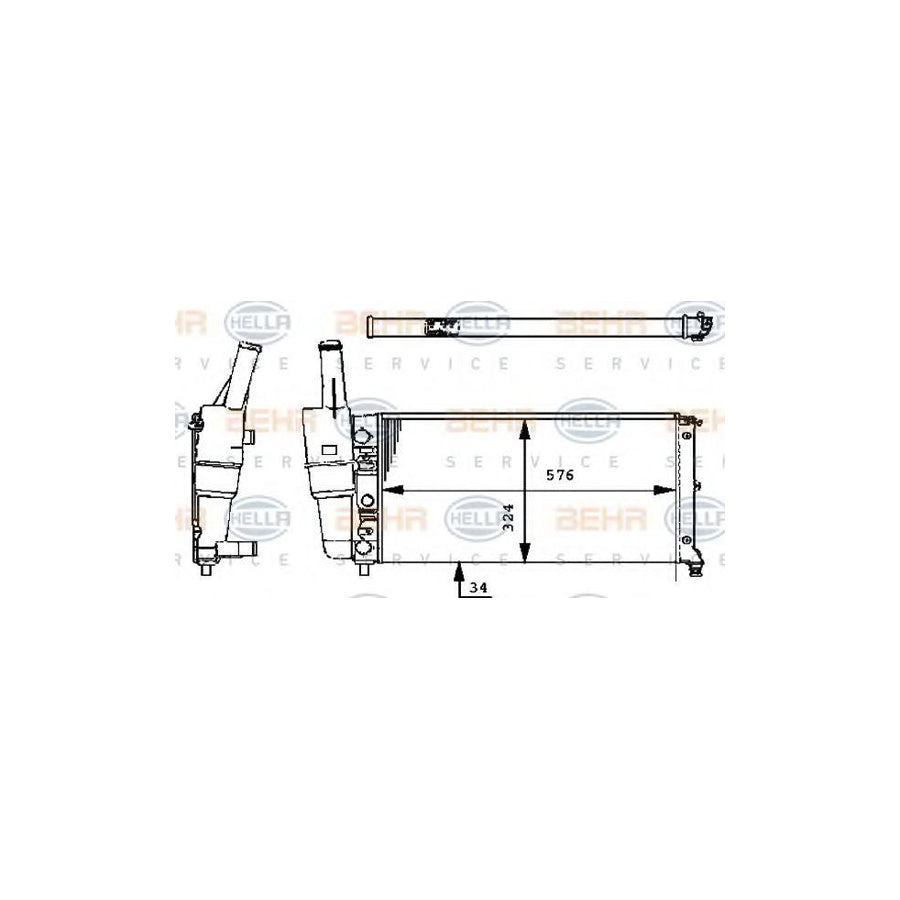 Hella 8MK 376 713-544 Engine Radiator