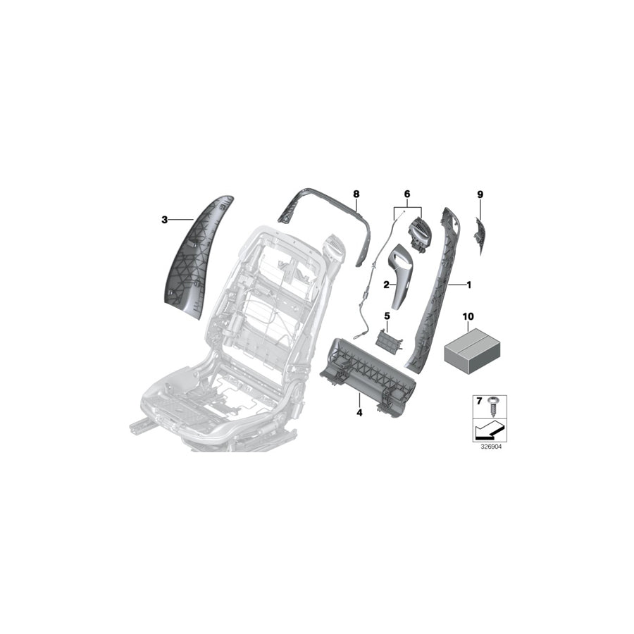 Genuine BMW 52108066657 F06 F13 Trim For Backrest, Outer Left SAKHIR ORANGE (Inc.  & M6) | ML Performance US Car Parts