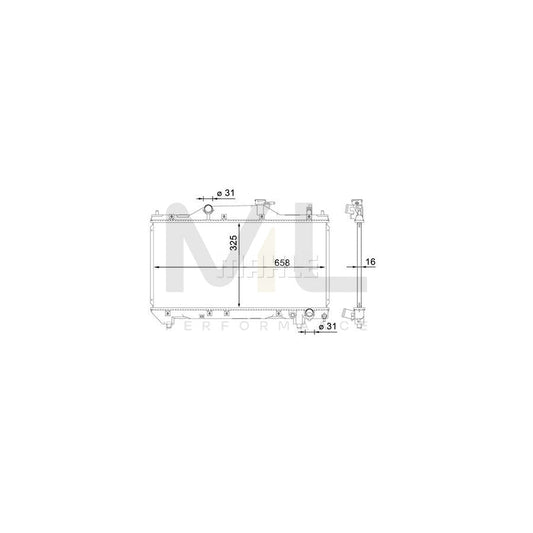 MAHLE ORIGINAL CR 1660 000S Engine radiator for TOYOTA AVENSIS Brazed cooling fins, Manual Transmission | ML Performance Car Parts