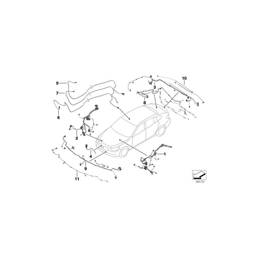 Genuine BMW 61129229672 F02 F04 F03 Wiring Harness, Front End (Inc. 730d, 760i & Hybrid 7) | ML Performance US Car Parts