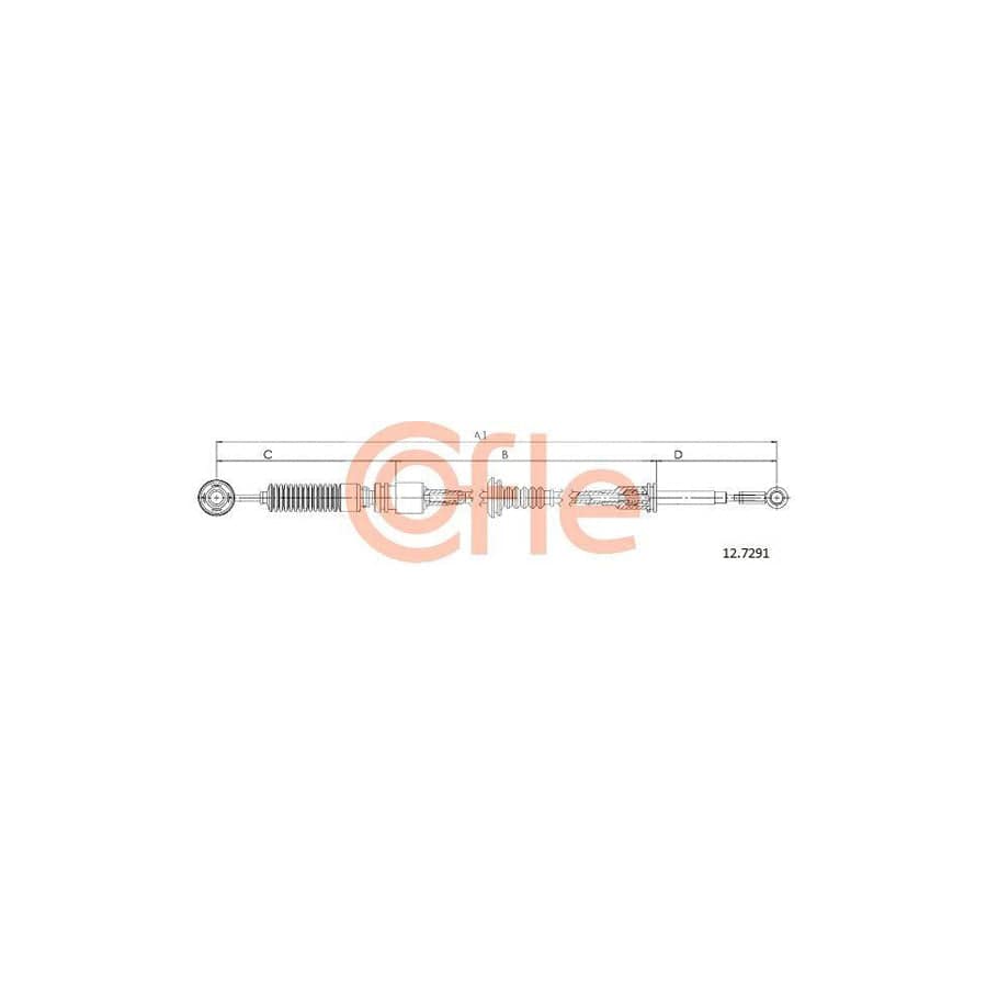 Cofle 12.7291 Cable, Manual Transmission for Iveco Daily
