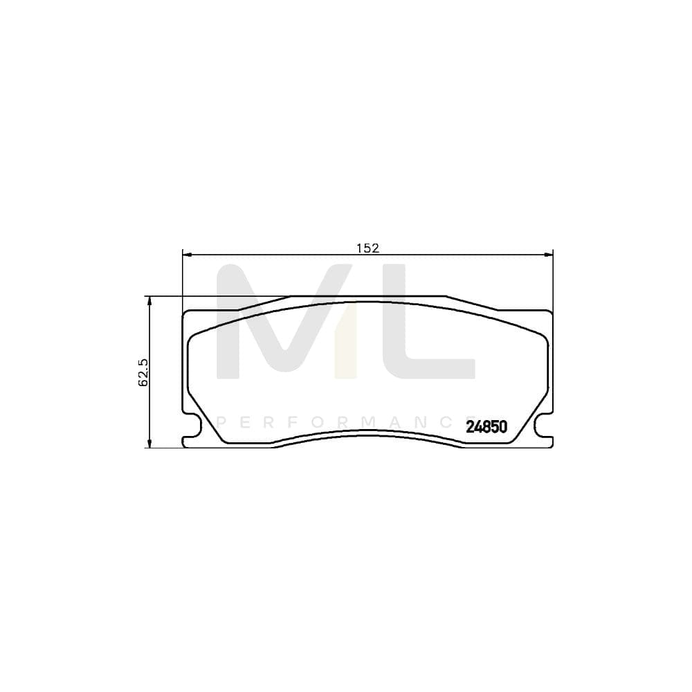 Hella 8DB 355 014-091 Brake Pad Set For Jaguar Xk Not Prepared For Wear Indicator