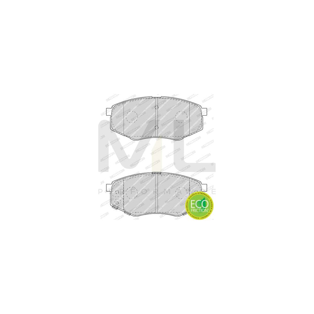 Ferodo Premier Eco Friction Fdb1114 Brake Pad Set Incl. Wear Warning Contact, With Brake Caliper Screws, With Accessories | ML Performance Car Parts