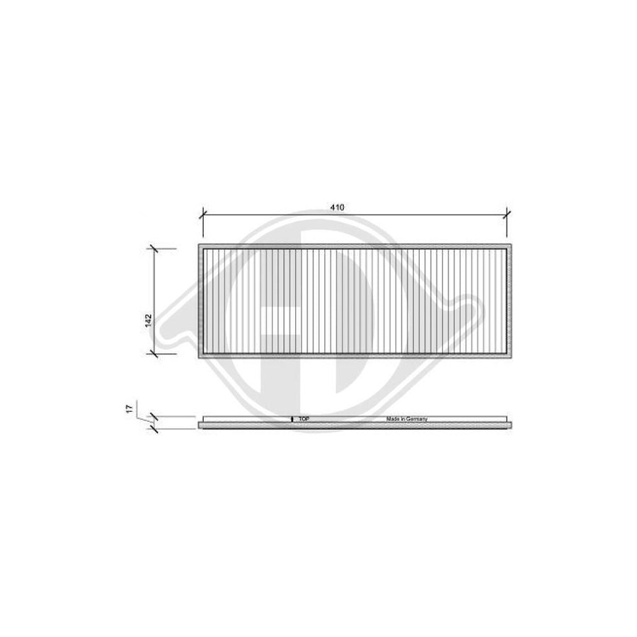 DIEDERICHS DCI1001 Pollen Filter