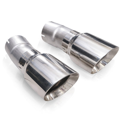 Stainless Works 4in Double Wall Slash-Cut Polished Tip Kit
