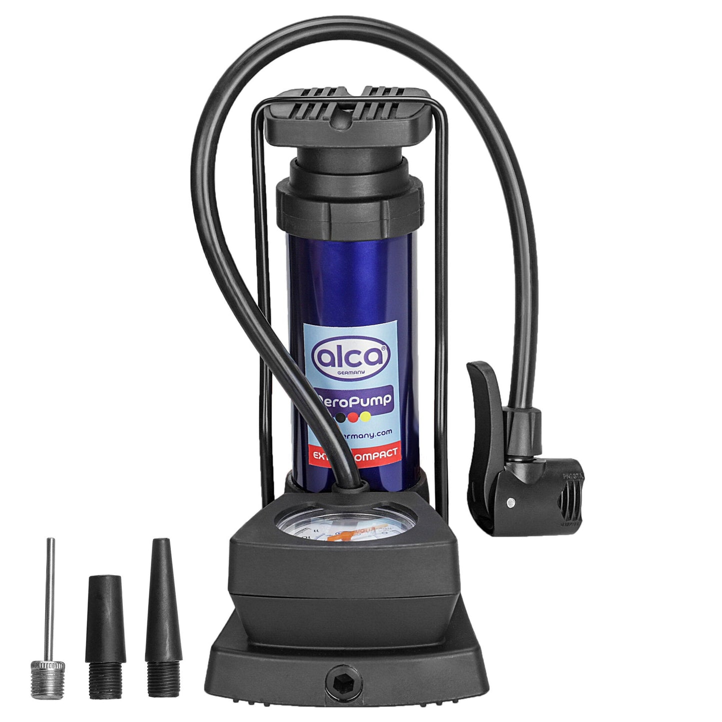 Heyner 201300 Mini Floor Pump With Pressure Gauge