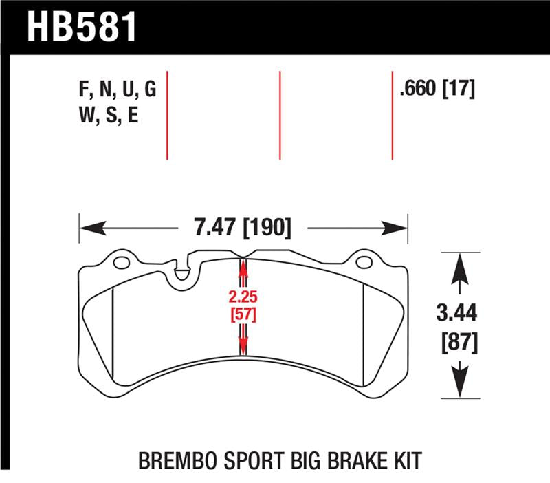 Hawk Performance Hawk Brembo Caliper Family J/N  HT-10 Race Brake Pads