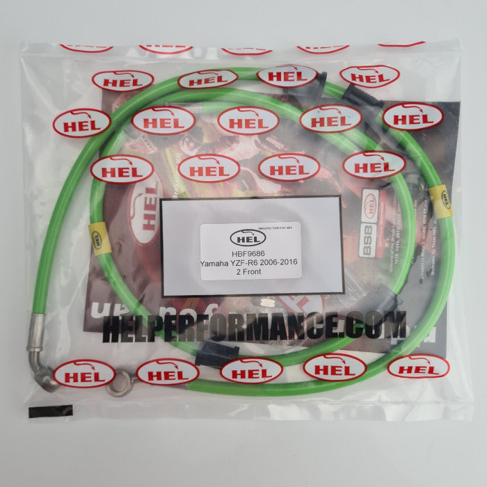 HEL Performance CL-HBF9686GR Full Length Race Braided Brake Lines
