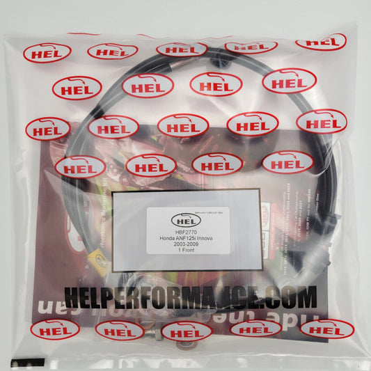 HEL Performance CL-HBF2770 Stainless Steel Braided Brake Line - CLEARANCE (BLACK HOSE WITH BLACK FITTINGS)