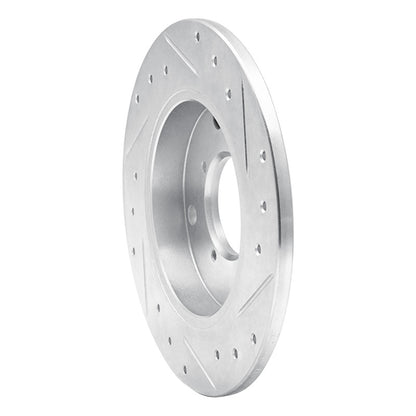 R1 Concepts R1 89-94 Suzuki SWIFT Rear Left Drilled & Slotted Silver Brake Rotor