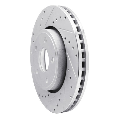 R1 Concepts R1 11-22 Dodge Durango Front Left Drilled & Slotted Silver Brake Rotor