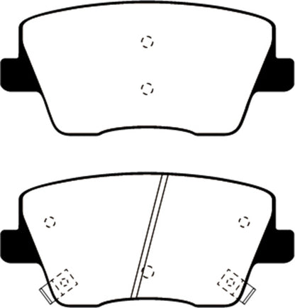 EBC Racing 19-21 Hyundai Veloster (2nd Gen) 2.0 Turbo N RP-X Race Rear Brake Pads