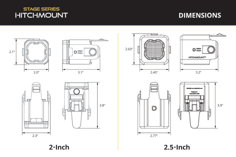 Diode Dynamics 23-24 Chevrolet Colorado Hitch Mount LED Pod Reverse Kit C1