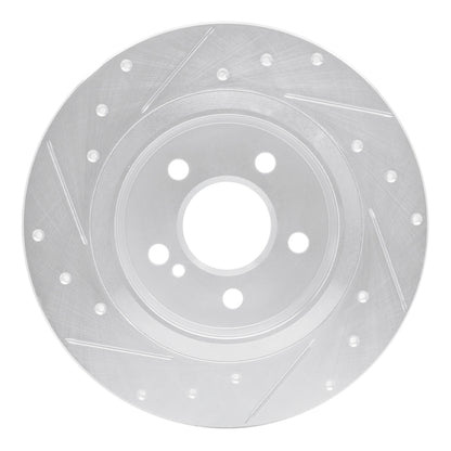 R1 Concepts R1 14-20 Infiniti QX30 Rear Right Drilled & Slotted Silver Brake Rotor