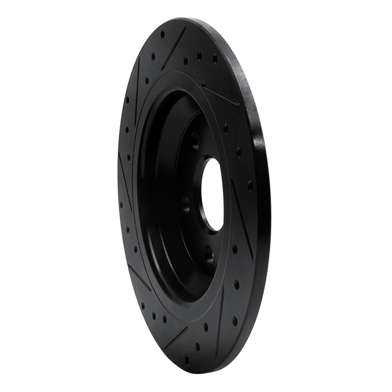 R1 Concepts R1 07-18 Volvo S60 Cross Country Rear Right Drilled & Slotted Black Brake Rotor