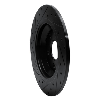R1 Concepts R1 07-18 Volvo S60 Cross Country Rear Right Drilled & Slotted Black Brake Rotor