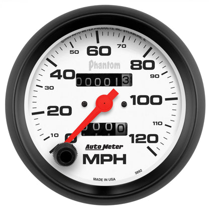 Autometer Phantom 3-3/8in 120MPH Speedometer Gauge - Mechanical Full Sweep