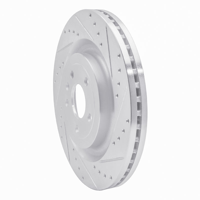 R1 Concepts R1 13-19 Ford Explorer Front Right Drilled & Slotted Silver Brake Rotor