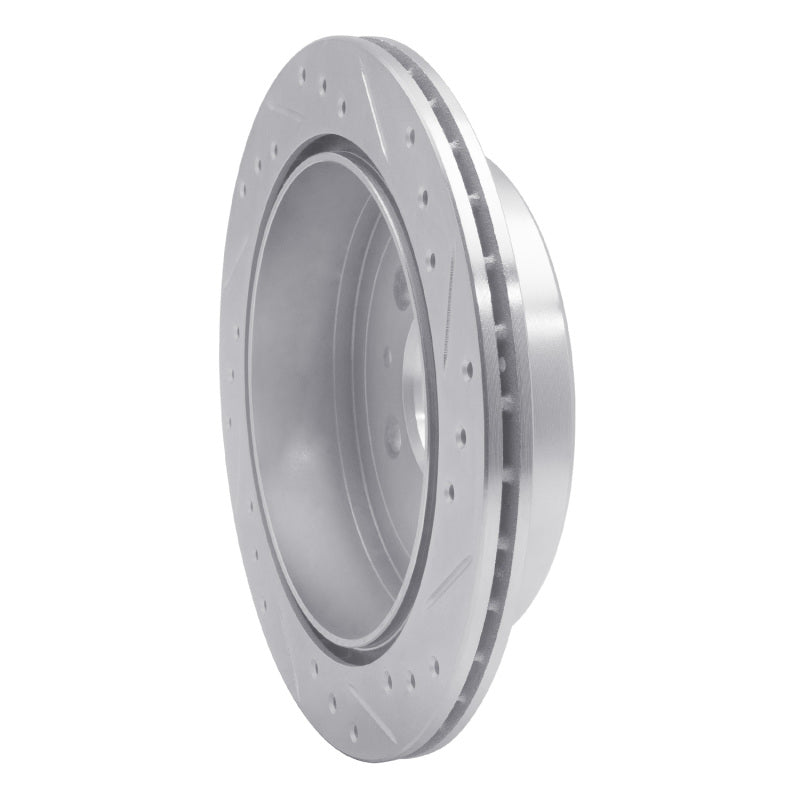 R1 Concepts R1 92-06 Mazda 929 Rear Left Drilled & Slotted Silver Brake Rotor
