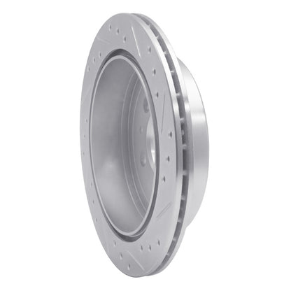 R1 Concepts R1 92-06 Mazda 929 Rear Left Drilled & Slotted Silver Brake Rotor