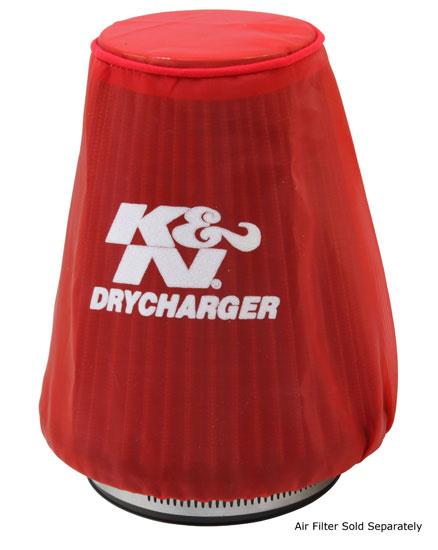 K&N Engineering K&N Red Drycharger 5.25in x 3in Round Tapered Air Filter Wrap