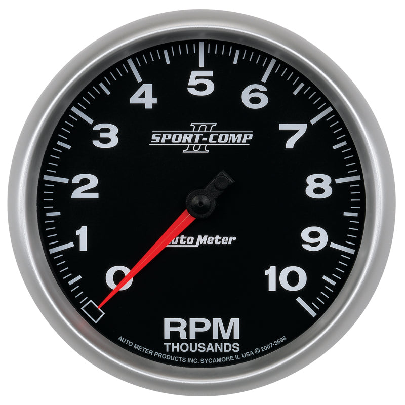 Autometer Sport-Comp II 5 inch 0-10000 RPM In Dash Tachometer