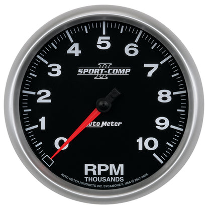 Autometer Sport-Comp II 5 inch 0-10000 RPM In Dash Tachometer