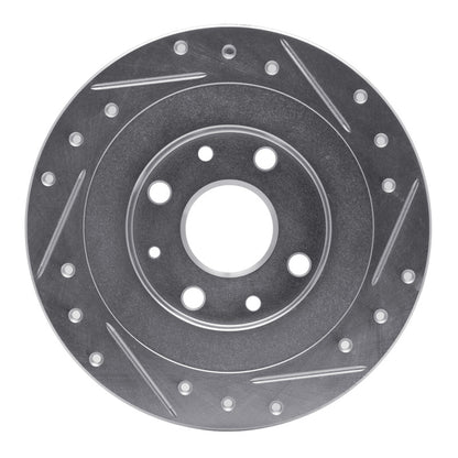 R1 Concepts R1 90-03 Ford Escort Rear Left Drilled & Slotted Silver Brake Rotor