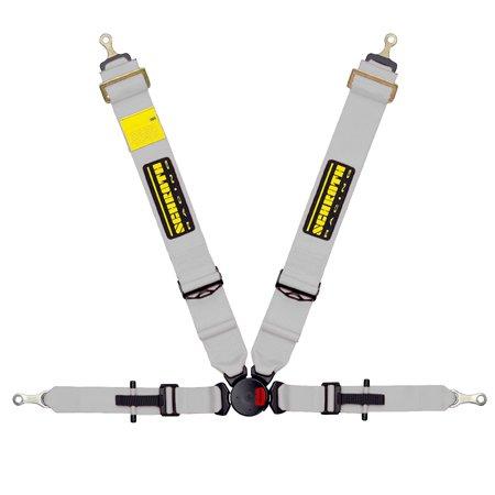 SCHROTH 20970 SEAT BELT PROFI 2-FE 4-POINT LEFT, ASM, ECE, SILVER
