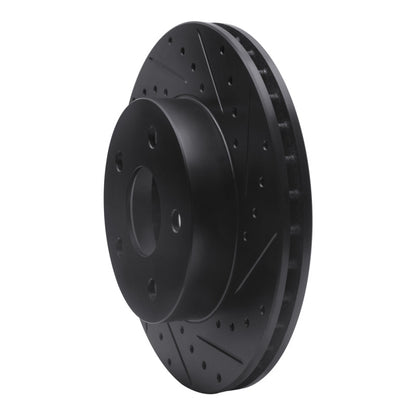 R1 Concepts R1 99-04 Jeep Grand Cherokee Front Right Drilled & Slotted Black Brake Rotor