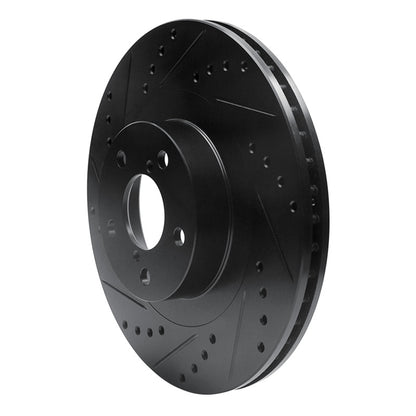 R1 Concepts R1 01-08 Saab 9-2X Front Left Drilled & Slotted Black Brake Rotor