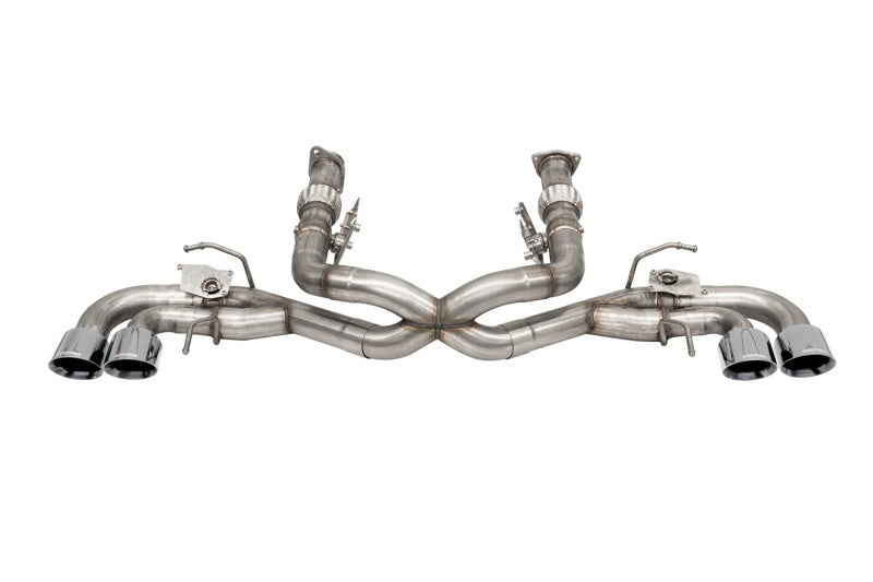 CORSA Performance Corsa 2020-2025 Corvette C8 3in Valved Cat-Back 4.5in Pol Quad Tips - Fits Factory NPP Exhaust w/AFM