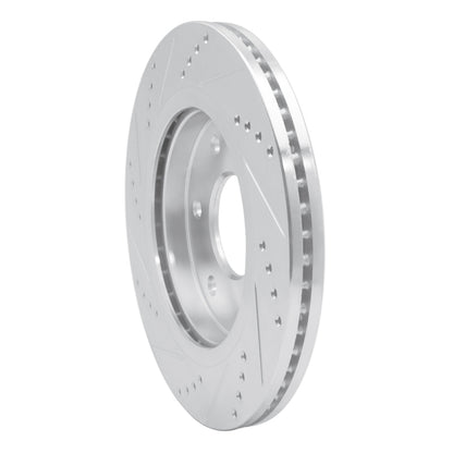 R1 Concepts R1 05-07 Infiniti QX56 Front Right Drilled & Slotted Silver Brake Rotor