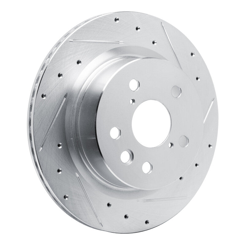 R1 Concepts R1 2021-2025 Lexus IS350 Rear Right Drilled & Slotted Silver Brake Rotor