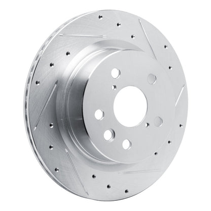 R1 Concepts R1 2021-2025 Lexus IS350 Rear Right Drilled & Slotted Silver Brake Rotor
