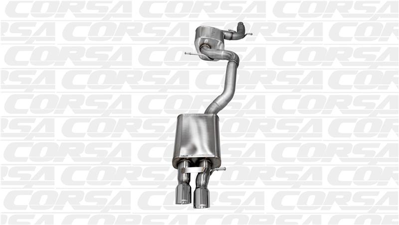 CORSA Performance Corsa 06-10 Volkswagen GLI Mk5 Black Touring 3.0in Cat-Back Single Rear Exitn Black Pro-Series