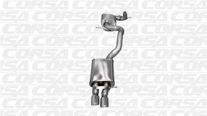 CORSA Performance Corsa 06-10 Volkswagen GLI Mk5 Black Touring 3.0in Cat-Back Single Rear Exitn Black Pro-Series