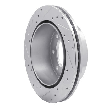R1 Concepts R1 99-20 Chevy Silverado 2500 HD/2500 HD Classic Rear Right Drilled & Slotted Silver Brake Rotor