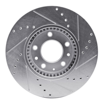 R1 Concepts R1 06-13 Ford Fusion Front Left Drilled & Slotted Silver Brake Rotor
