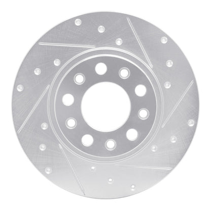 R1 Concepts R1 14-22 Chrysler 200 Rear Right Drilled & Slotted Silver Brake Rotor