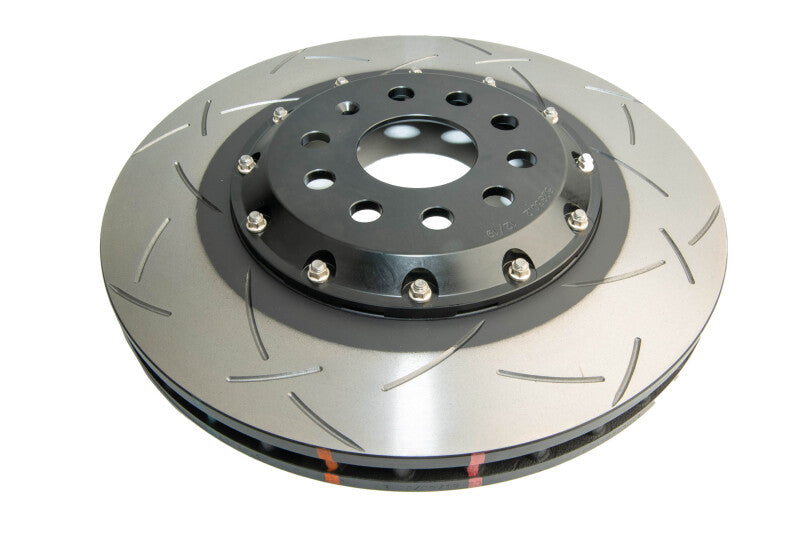 DBA 13-17 VW Golf R (MK7) 5000 Fully Assembled 2-Piece Rotor Black Hat T3 Slotted KP Front