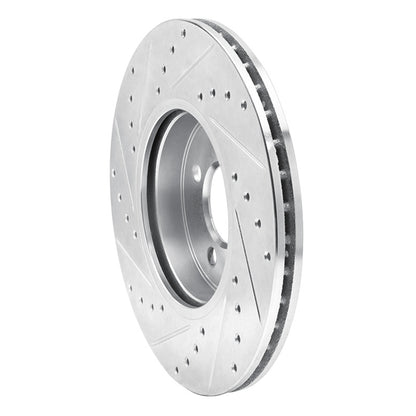 R1 Concepts R1 02-06 Mini Cooper (Excl Clubman) Front Right Drilled & Slotted Silver Brake Rotor