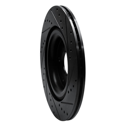 R1 Concepts R1 14-21 Jaguar F-Type Rear Left Drilled & Slotted Black Brake Rotor