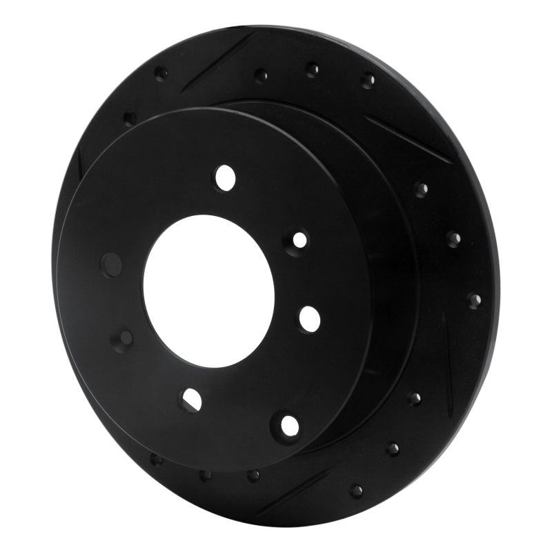 R1 Concepts R1 99-06 Hyundai Sonata Rear Left Drilled & Slotted Black Brake Rotor