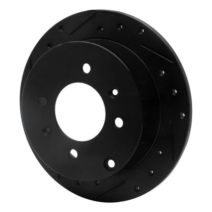R1 Concepts R1 99-06 Hyundai Sonata Rear Left Drilled & Slotted Black Brake Rotor