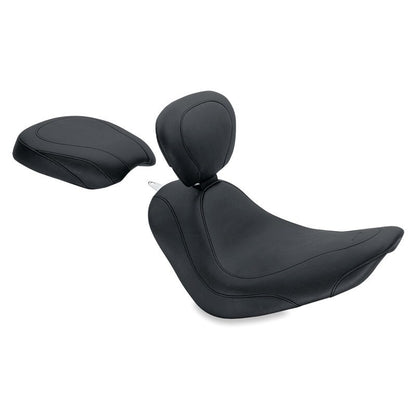 Mustang Motorcycle Mustang 06-17 Harley Softail Wide Tire(200mm)Wide Tripper Solo Seat w/Driver Backrest - Black
