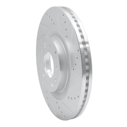 R1 Concepts R1 07-15 Mazda CX-9 Front Right Drilled & Slotted Silver Brake Rotor